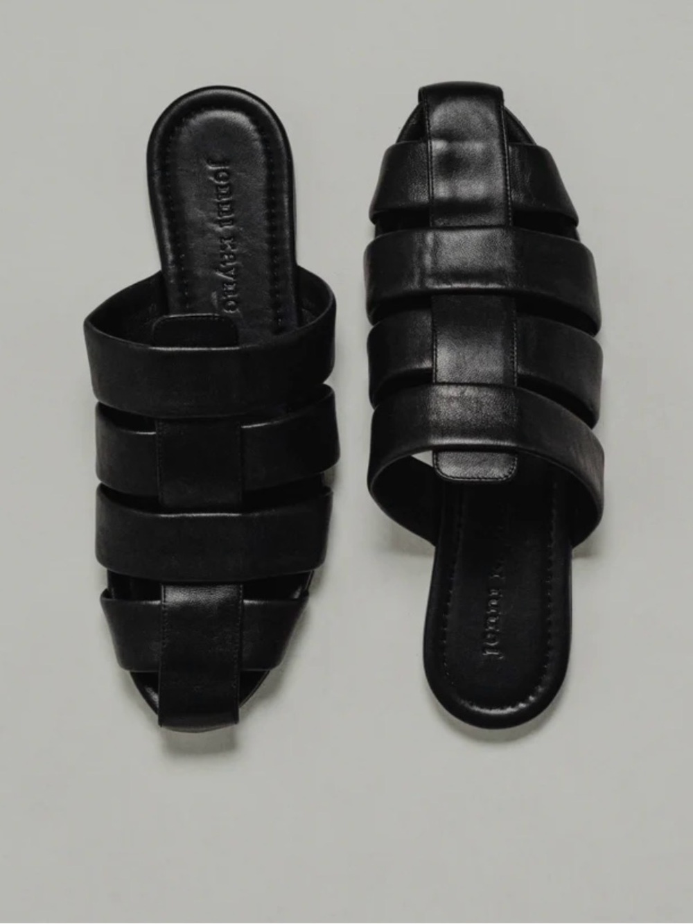 Jenni Kayne Leather Camilla Mule  - Black